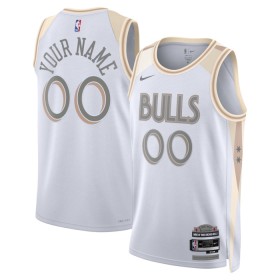 Camiseta Hombre NBA Chicago Bulls Personalizadas 2024-25 Nike City Edition Blanco Swingman